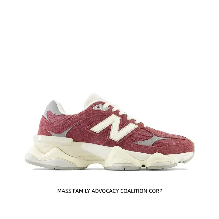 Wine red layered dad shoes with creamy cushioned midsole, strong shock absorption relieves soreness from long-time standing and city walking trips