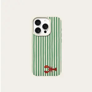 Lobster Stripe Pattern iPhone 17 Pro Max Case; Compatible with iPhone 16 Pro Max, 14, 15 Plus, 15, 13 Pro, 12, and 11. Premium TPU material, shock-resistant, stylish protective case with a sleek design.