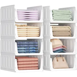 Lifewit Stackable Closet Organizers & Storage Bins for Clothes, Sweaters & Pants, Space-Saving Shelf Organizers for Bedroom, Dorm, RV & Pantry
