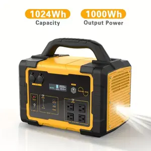 Iron Man Style Orange 1000W Portable Power Station Explorer 1000, 1024Wh Backup Lithium Battery, Solar Generator for Outdoor Camping, Travel, Hunting & Emergency Blackout (Solar Panel Optional)