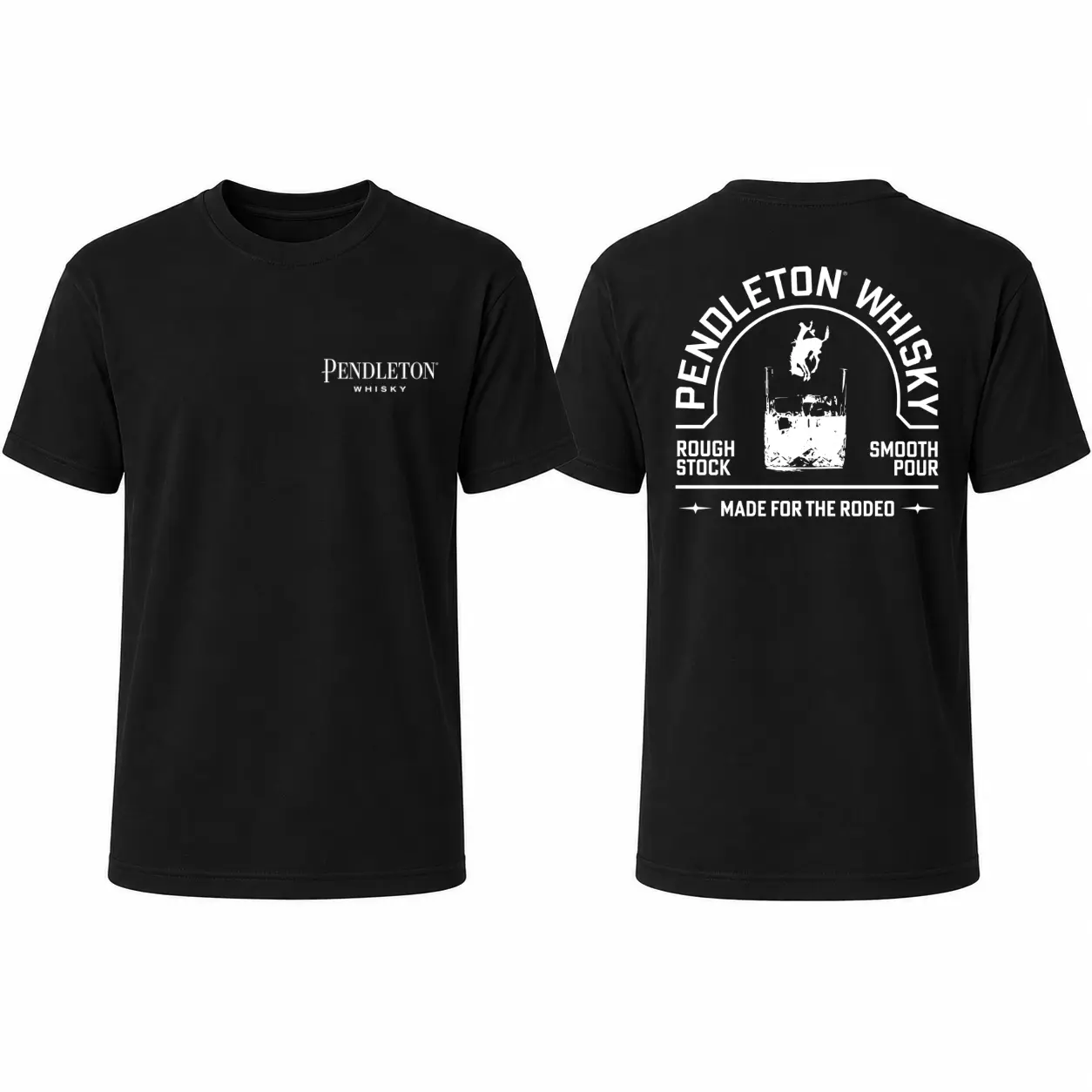 Pendleton Whisky Rodeo Shirt, Rough Stock Smooth Pour Graphic Tee, Western Country Cowboy T-Shirt, Whiskey Lover Rodeo Gift