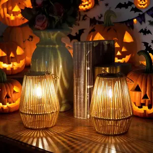 Solar Lights Outdoor Rattan Solar Lantern, Special Design Outdoor Solar Garden Lights, Waterproof Solar Lights Suitable for Patio, Yard, Porch, Pathway, Decorative Lighting