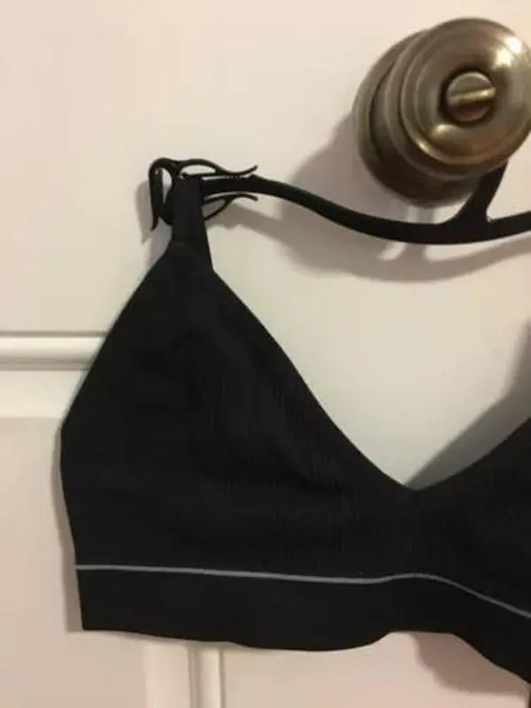 b'NEW WOMEN SIZE LARGE HANES ORIGINALS RIB TRIANGLE COMFORTFLEX FIT BRALETTE'