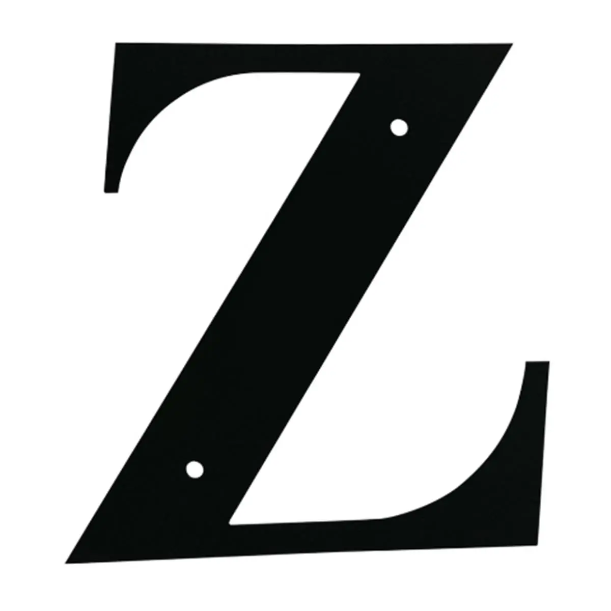 212 MAIN Medium Wrought Iron Letter Z Sign - Flat Finish, Wall-Mountable Alphabet Decor Plaque, Home Decor Wall Display Gift