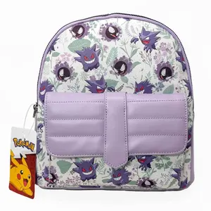 Pokémon Gengar Print Mini Backpack - White/Purple