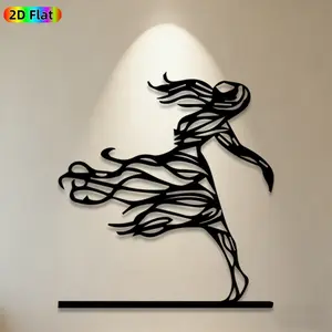1pc Dancing Figure Metal Wall Art,Dynamic Dancing Figure Statue Mural, Ideal Gift for New Year, Christmas, Dance Art Enthusiasts, Weather-Resistant Metal Wall Decor Wall Sculptures, Perfect for Living Room Wall & Garden Fence, Stylish Home & Outdoor Decor