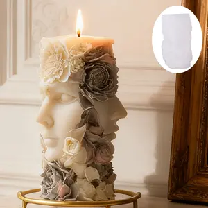 Nordic Goddess Flower Pot Silicone Mold Decoration Creative Realistic Goddess Head Silicone Mold Home Decor