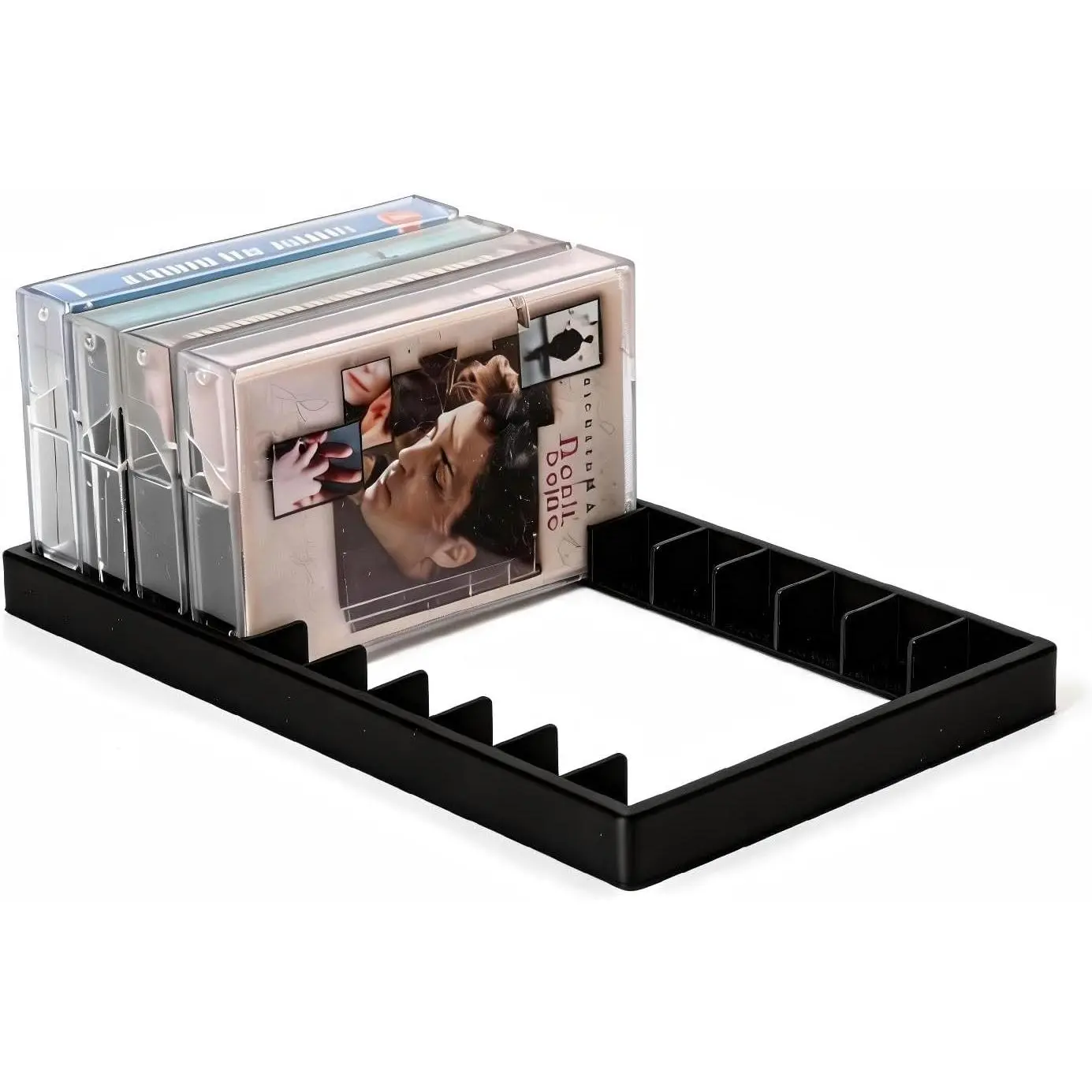 Cassette Tape Storage Holder -10 Slots Audio Cassette Tape Holder, No Assembly Required, Space-Saving Design, Easy Access - For Home & Studio Use by Music Lovers & Collectors