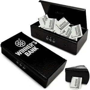 Winners  - Pocket Safe  Box for Gamblers with Passcode - Portable Metal   Saver - Iron Lockbox for  Winnings - Secure Bill Storage for Responsible