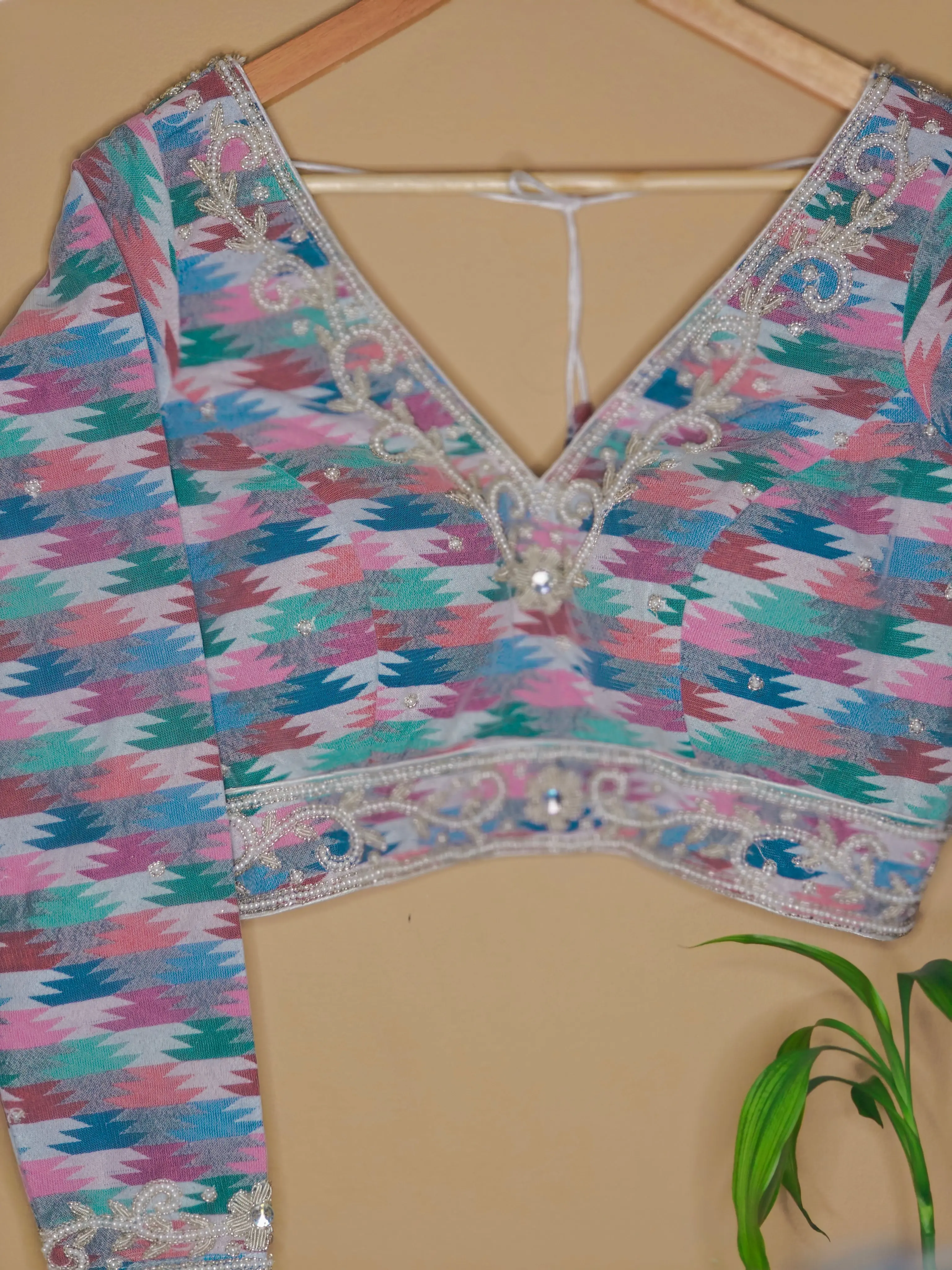Nepali Dhaka Embroidery Blouse