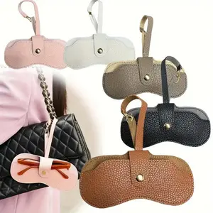 PU Leather Storage Bag, 1 Count Multi Grid Sunglasses Sundries Storage Bag, Portable Storage Bag for Outings, Travels, Business, and As an Eye Accessory for Bags