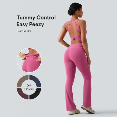 【Creator’s Pick】Halara UltraSculpt Tummy Control Bootcut Training Jumpsuit with Pockets-Easy Peezy Edition