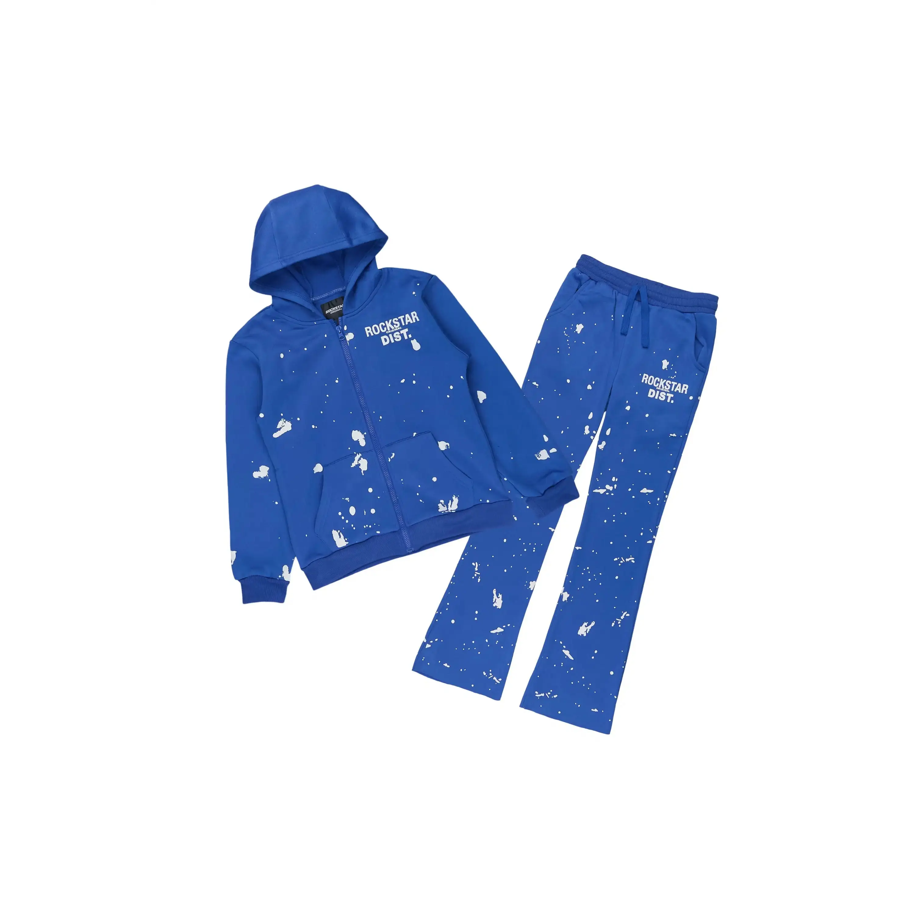 Girls Halloway Royal Blue Zip Up Stacked Flare Track Set