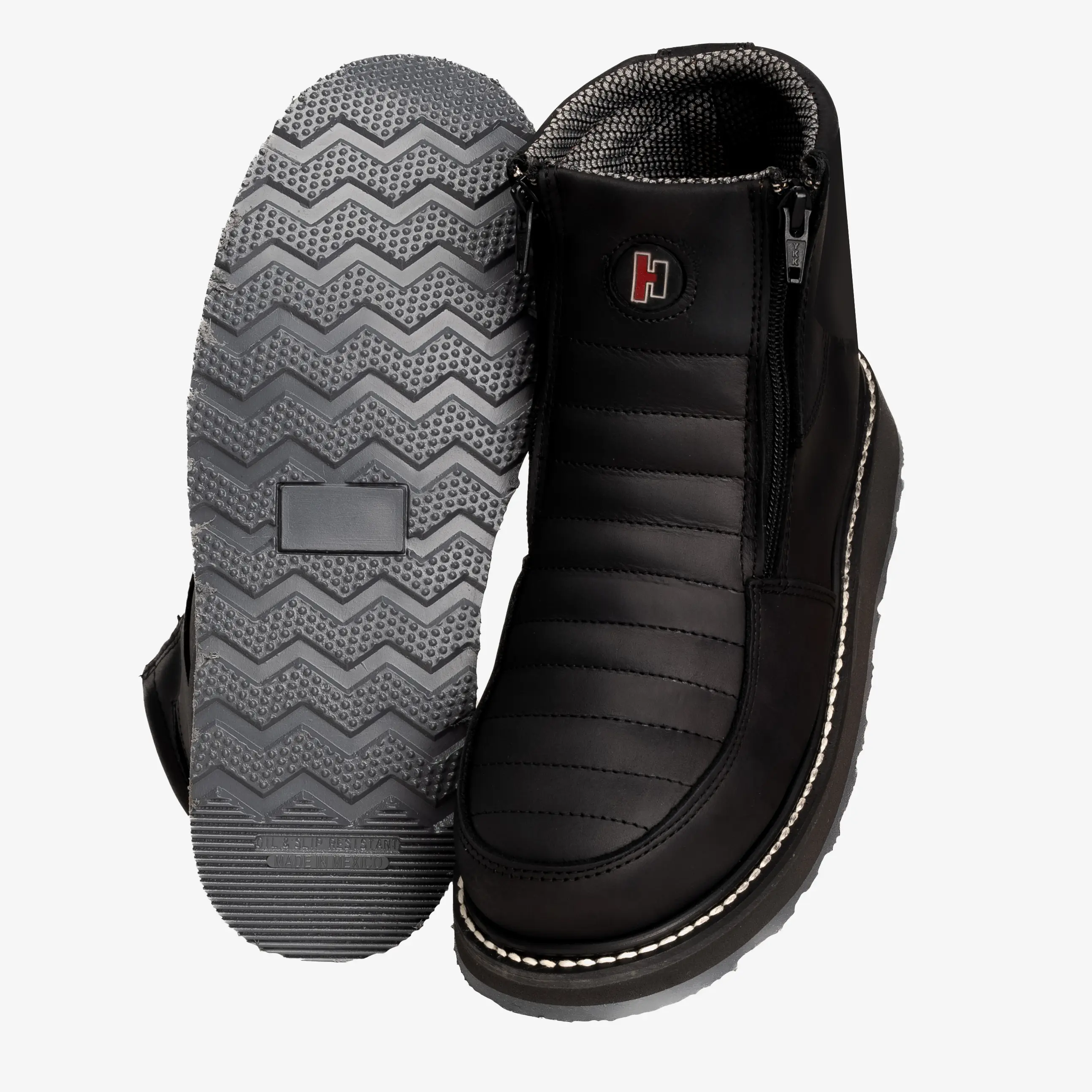 HM339 Double Zipper Leather Comfort Work Boot HM339 Double Zipper Leather Comfort Work Boot