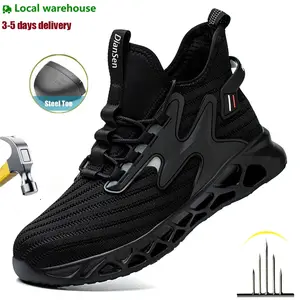 Sneaker Steel Toe Work Shoes for Men Lightweight Comfortable Industrial & Construction Work Safety  Indestructible Safety Boots Steel Toe work hiking boots sport fashionable footwear