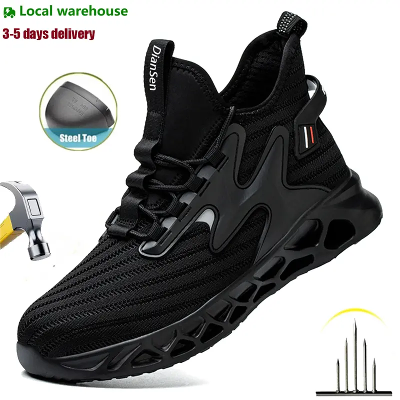 Sneaker Steel Toe Work Shoes for Men Lightweight Comfortable Industrial & Construction Work Safety  Indestructible Safety Boots Steel Toe work hiking boots sport fashionable footwear
