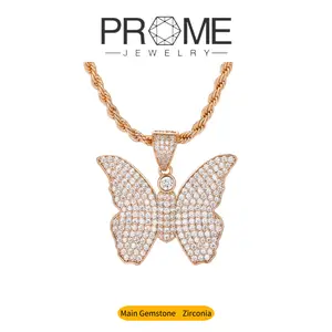 (CN012)'Fluttering Butterfly' Cubic Zirconia Pendant Necklace(20Inches) Elegant Trendy Design, Unique Jewelry for Women Great as a Birthday Gift and Holiday Surprise,Everyday Wear