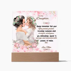Acrylic Square Plaque for Daughter Decor Signs