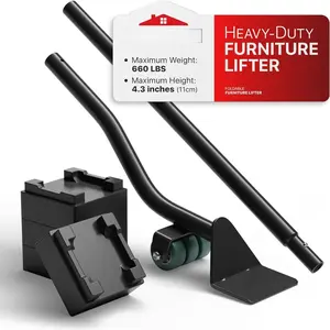 Furniture Lifter Tool -  Furniture Jack Lifting Tool to Lift Furniture Easily - Appliance Lifter with 4.3" Adjustable Height - Ideal Jack to Lift Furniture Easily with No Effort