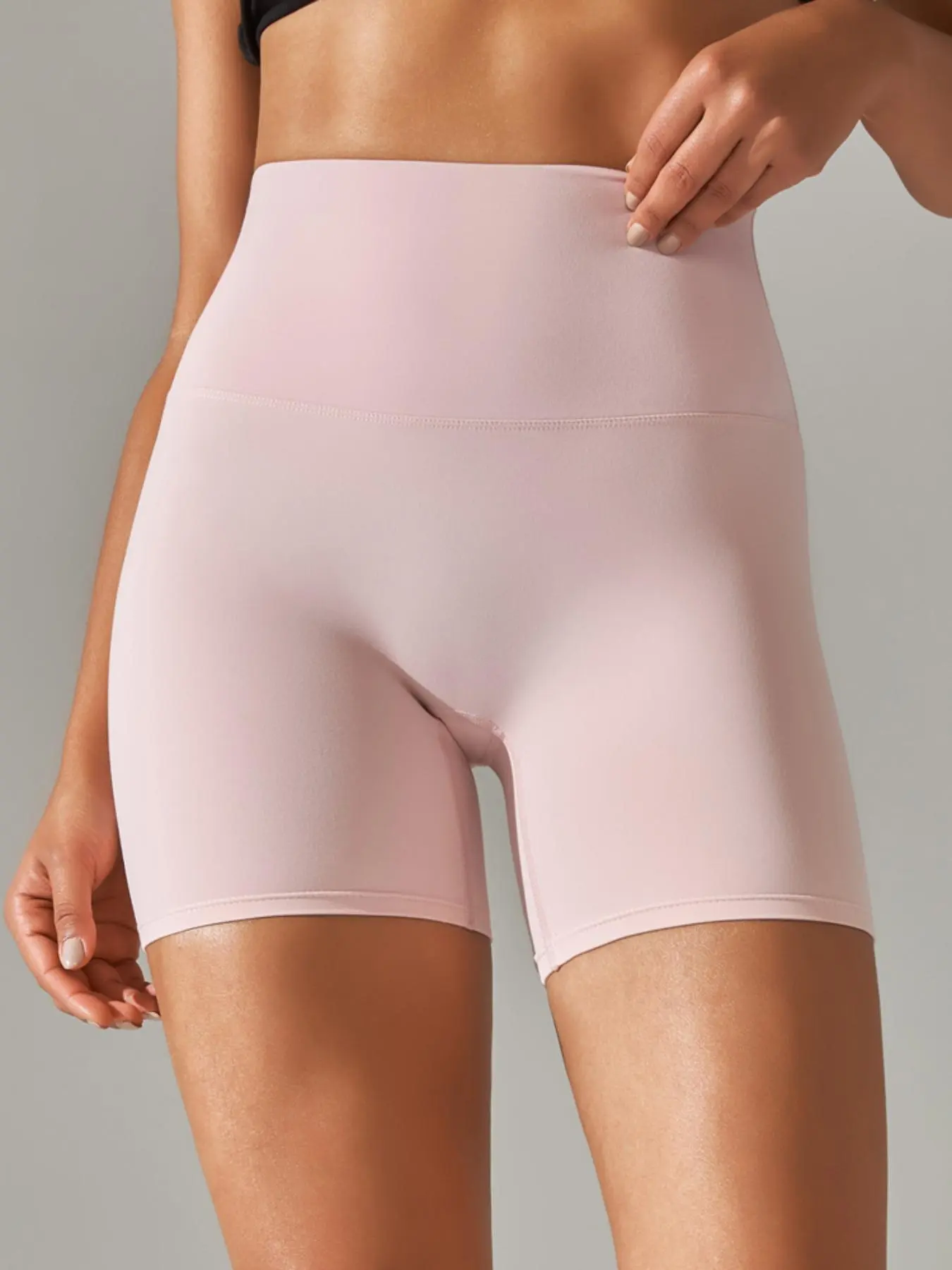 Women's Solid Color Breathable Gym Shorts, Quick Drying Comfortable Skinny Shorts, Tight Fitted Shorts, Ladies Sportswear for Yoga Gym Workout Running, Activewear, Swim Bottoms, Swim Trunks, Stretchy Trunk, Athletic Shorts