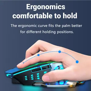 2.4G Bluetooth Mouse Gaming Computer Rechargeable Wireless Mouse USB Mechanical E-Sports Backlight PC Gamer Mouse For Computer