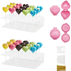 304 count Cake-Making Kits, Cake Pop Mold, 2 count Spherical and Shaped Molds, 2 count 15-Hole Display Stands, 100 count 5.91 Inches Sticks, 100 count Wrapping Papers and  Twist Ties