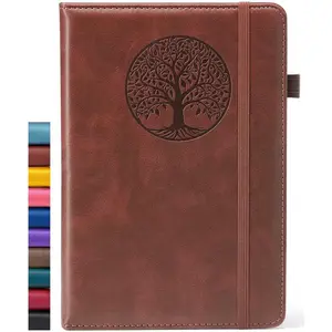 Lined Journal Notebook for Women & Men, Hardcover Leather Journals for Writing, Diary, Journaling, Bible, Work & Travel, A5 (Brown)