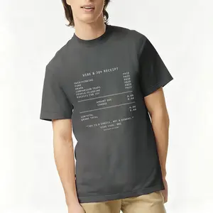 Retro Cotton Tshirt 180G Lightweight Printed Men Top Streetwear Oversized Casual Loose Fit Plus Size Mens Clothing
