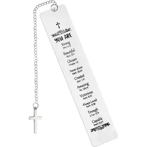 Bookmark Christian Bookmarks Christian Gifts for Women Metal Bookmark Religious  Verse Bookmarks for Women First Communion Gifts for Teens with Church  Chain Scripture