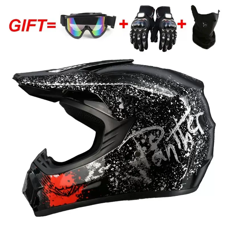 Youth Dirt Bike Helmets DOT Approved Fashion Kids Motocross, ATV, Off-Road, Four Wheelers, BMX Motorcycle Bike Helmets (Goggles Gloves Faceshield)bike helmet women&men adult full face helmet summerwins,summerwins