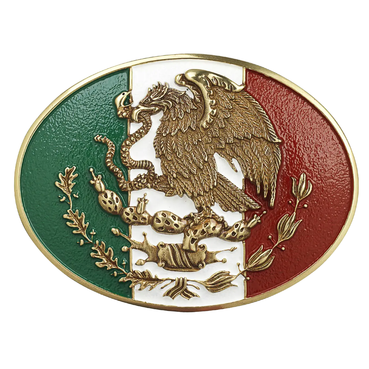 Ariat Men's Mexican Flag Colors with Eagle Motif Buckle A37013