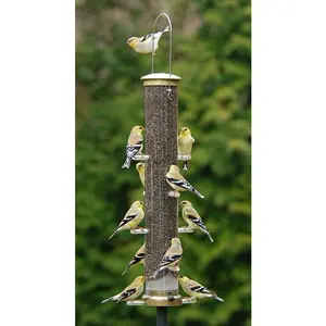 10 Port Brass Nyjer Feeder