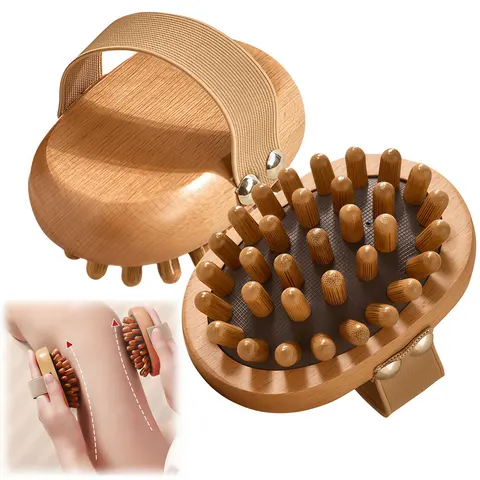 LMMAKE 2PCS Sandalwood Massage Combs Anti Static Smooth Scalp & Hair Massagers Promote Hair Growth Portable Gua Sha Spa Tools For Facial Scalp And Body Therapy