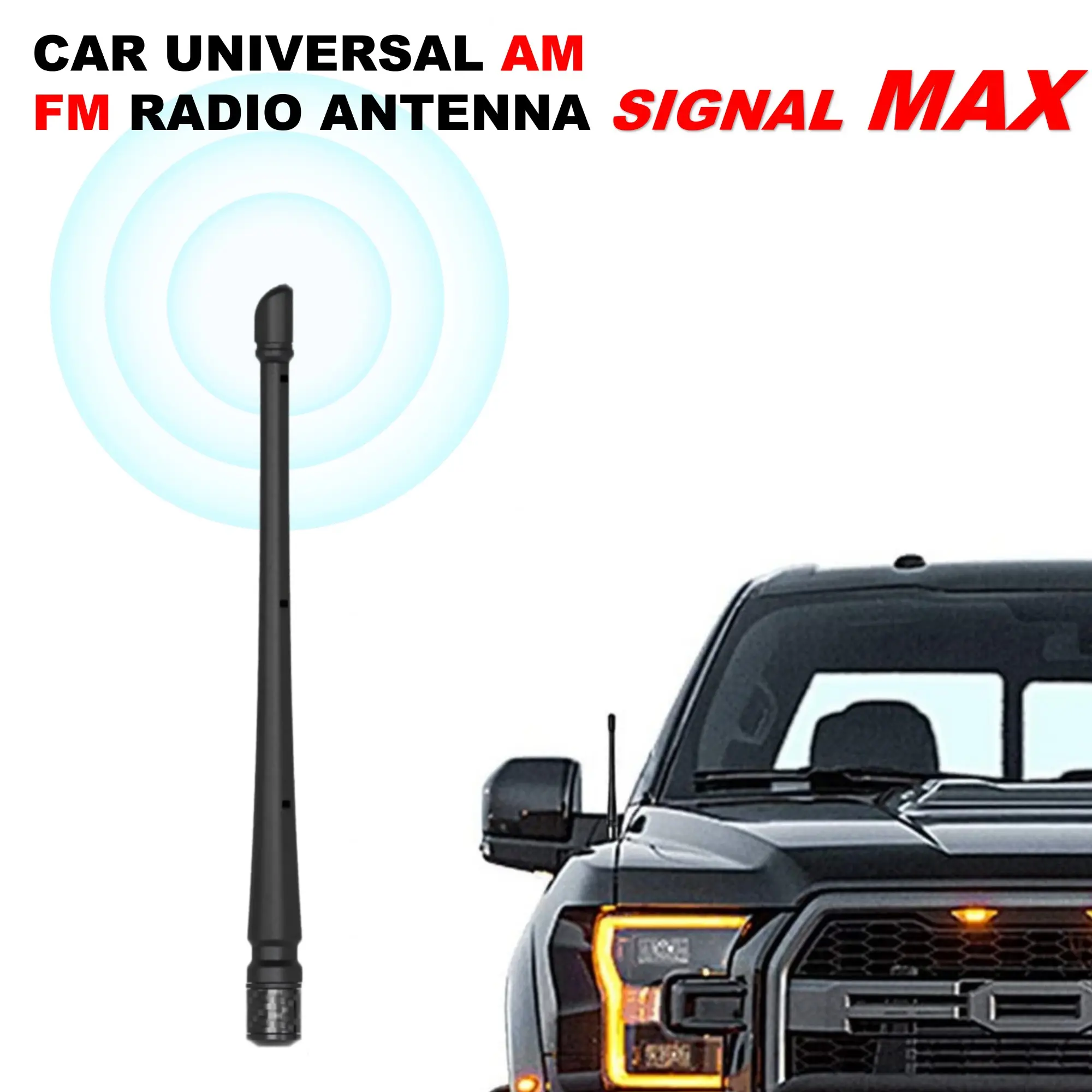 Universal Car Antenna Replacement, Signal-Receiving Auto Accessory Compatible with Ford, Toyota, Honda, Nissan, Dodge, Chevrolet, Jeep, GMC, Trucks and Motorcycles