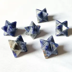 Reiki Attuned Sodalite Crystal Stone Merkaba