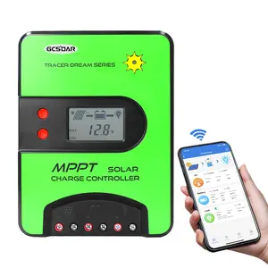 GCSOAR MPPT Solar Charge Controller 20A 30A 40A 12V/24V Auto Built-in WiFi Adapter via APP Remote Monitor LCD Display Solar Panel Charger Regulator for Gel AGM Sealed Flooded Lifepo4 Lithium User