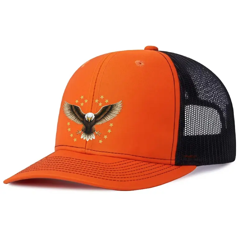 Orange with black mesh