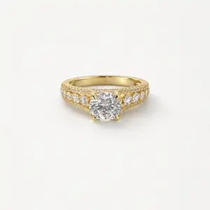 925 Gold Plated Silver Ring Size 8