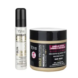 Tahe Kit - Gold Protein Hair  Mask 400ml + Laminate Gold Shine Hair Oil 60ml