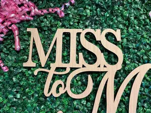 Miss to Mrs wood sign bridal shower backdrop