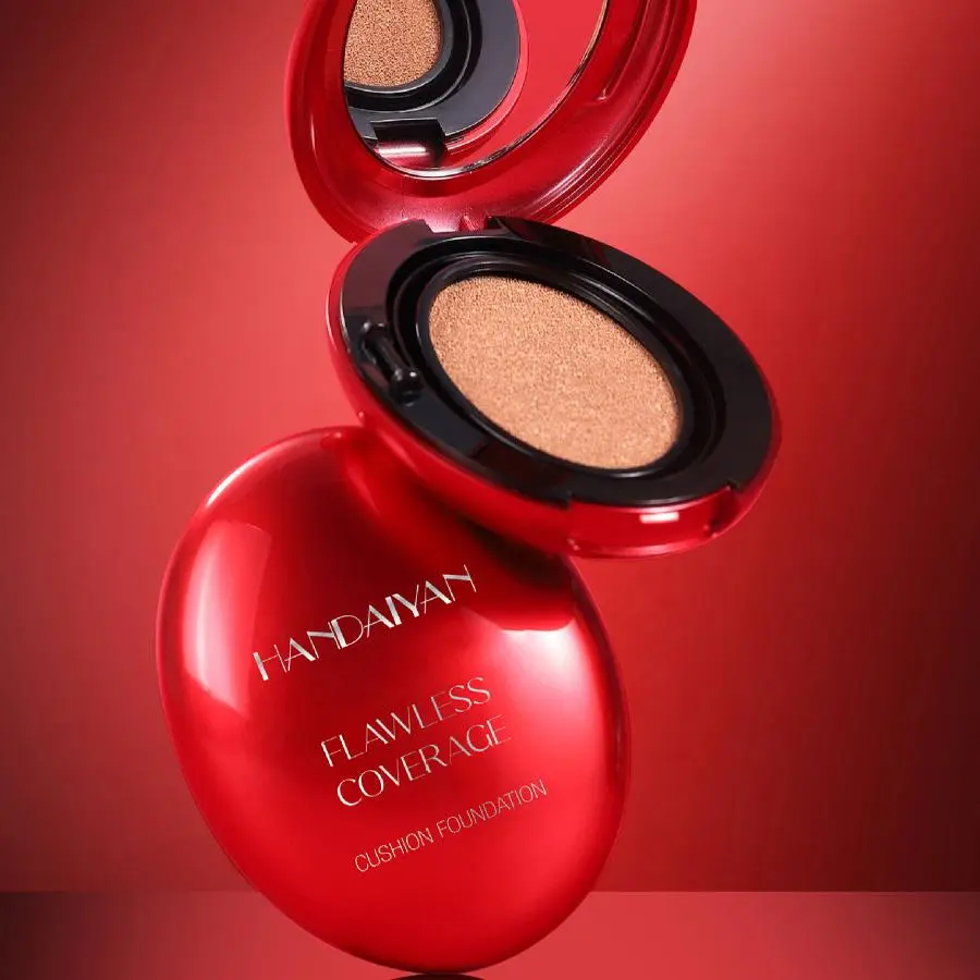 Long-Lasting Air Cushion Foundation for Women & Girls, Natural Light Color Concealer, Full Coverage Moisturizing Cream, Liquid Makeup Base