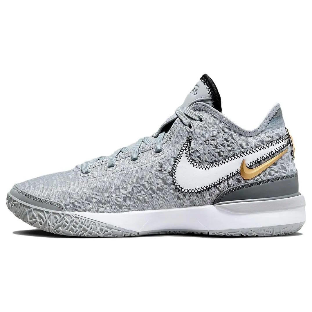 Nike Zoom LeBron Nxxt Gen EP Wolf Grey Breathable Low Top Basketball Shoes Men's DR8788-004