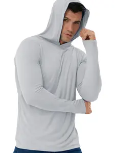 Bright Color Hoodie Long Sleeve T-Shirt for Outdoor Hiking Cycling Fishing, Casual Style with Animal Pattern for Spring & Fall, Athletic Hoodies