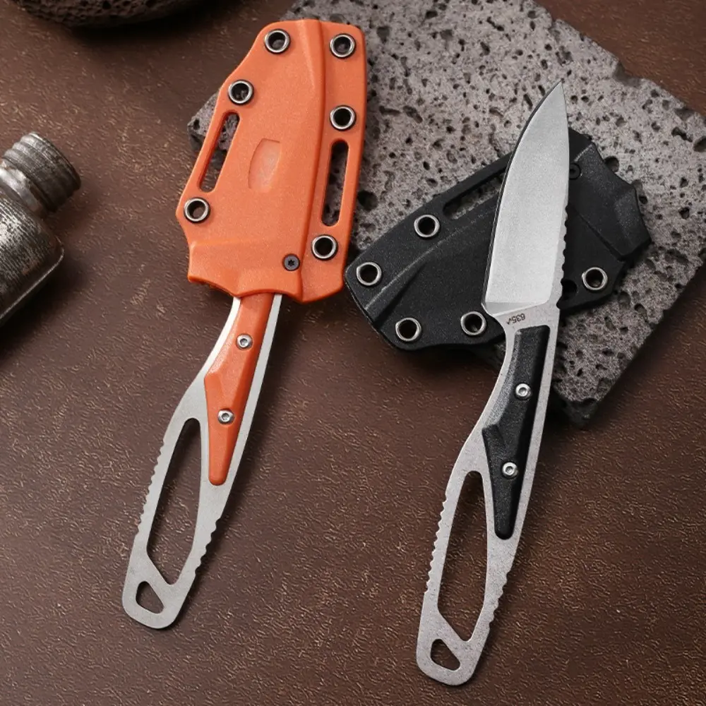 Full Tang Fixed Blade Outdoor Knife - 7.01" Stainless Steel Drop Point Blade, G10 Skeletonized Grip, Belt Clip Sheath, Durable Steel Tool, 7.01" Total EDC Utility Tool for Hunting, Hiking/Light Outdoor, Outdoor Knives, Companion