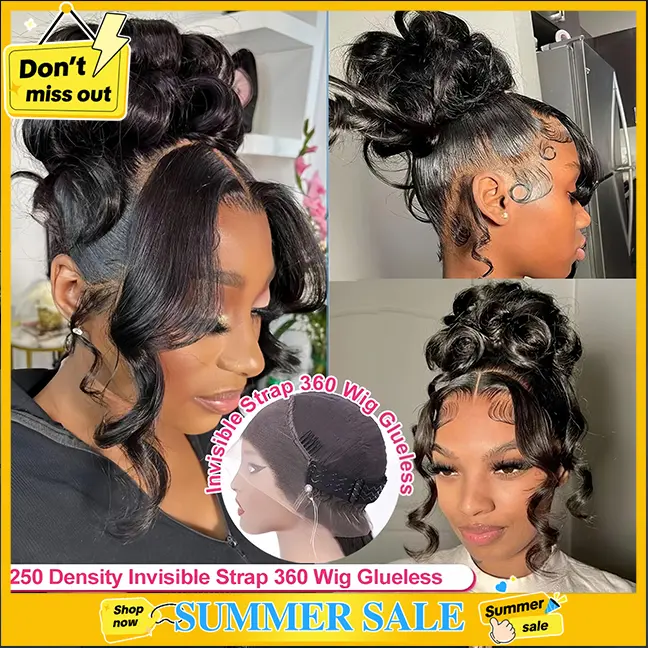 CheetahBeauty 250% Density 360 Body Wave Lace Front Wigs Pre Plucke HD Transparent 360 Frontal Human Hair Wig for Black Women #tiktokshopsummersale