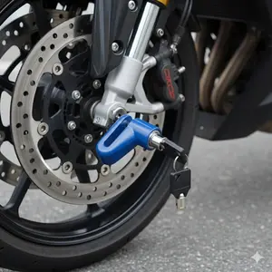 High-Security Portable Disc Brake Lock for Motorcycles, Bikes, E-Scooters - Durable, Easy to Install & Carry, Theft Prevention for Vehicle Safety.