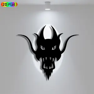 1pc Avant - Garde Dragon Head Metal Wall Art, Avant - Garde Dragon Head Statue Mural, Iron Craft, Perfect for Living Room, Garden, Zoo Corner Decor, Artistic Metalwork, Silhouette Wall Decor, Halloween Decor, Ideal Gift for Trend Seekers