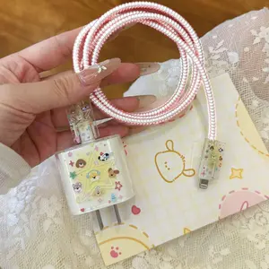 Charger Protector Case with Silicone Strap, Charging Cable Organizer, iPhone Accessories, Protects Charger & Data Cables, Durable