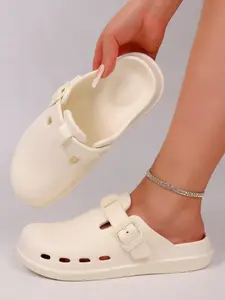 Women's Spring Summer Lightweight Eva Mules, Adjustable Buckle Open Toe Slippers, Perfect for Beach Hiking Gardening Lab Use Footwear