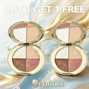 Buy 1 Get 1 Free zephoco cheek palette - eyeshadow and highlighter makeup Shimmer bedazzled beauty Cosmetic Powder Radiance Smooth